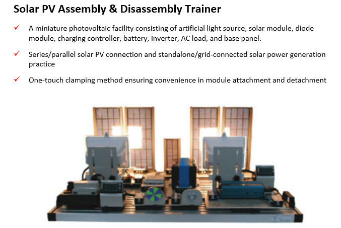 Solar PV Assembly & Disassembly Trainer