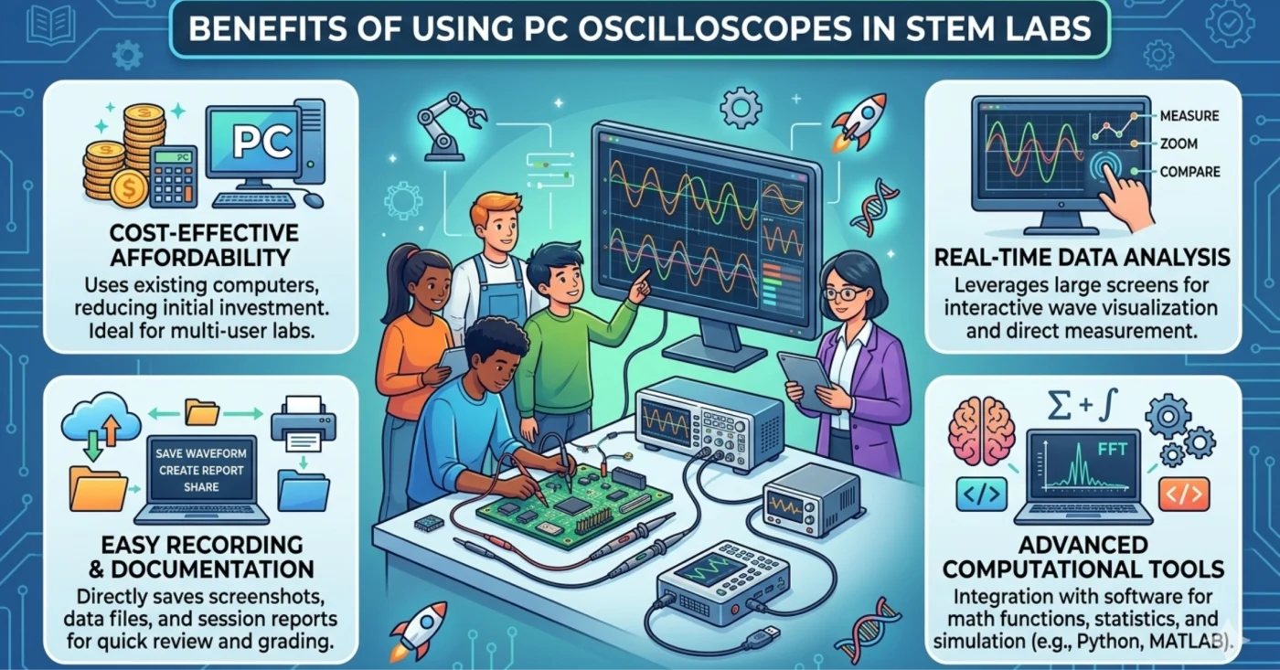 Benefits of Using PC Oscilloscopes in STEM Labs