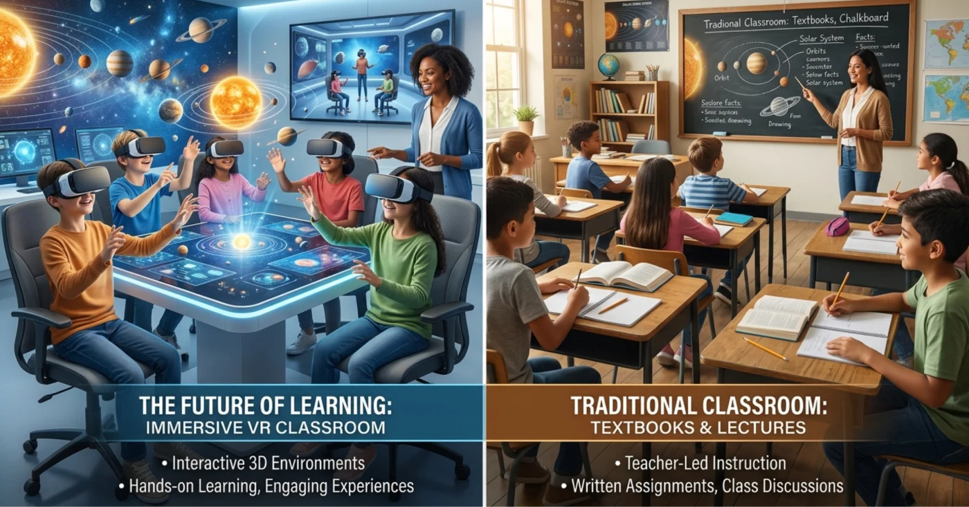 VR Classroom vs Traditional Classroom: The Future of Learning